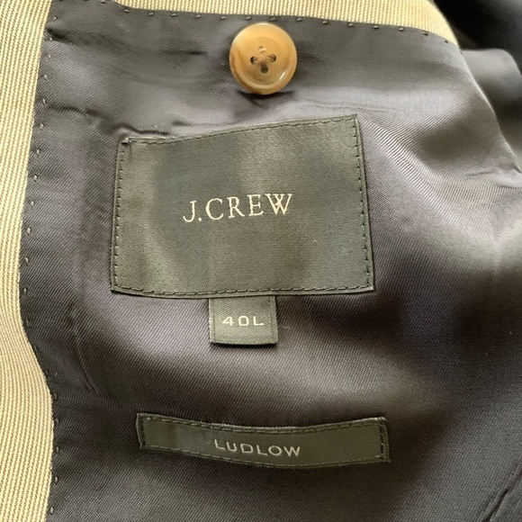 J.Crew Ludlow Cotton Striped Blazer 40L - Picture 7 of 8
